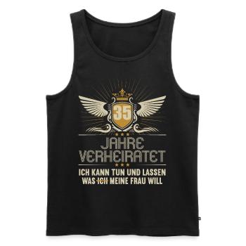 35 Jahre verheiratet kann tun 35.Hochzeitstag - Männer Premium Bio Tank Top - Schwarz - Vorne - Michal (187cm)