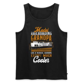Freight Diesel Train Driver - Men's Premium Organic Tank Top - black - Front - AI Model Male 178 light (178cm)
