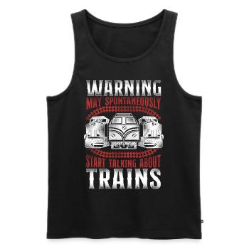 Freight Diesel Train Driver - Men's Premium Organic Tank Top - black - Front - AI Model Male 178 light (178cm)