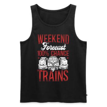 Freight Diesel Train Driver - Men's Premium Organic Tank Top - black - Front - AI Model Male 178 light (178cm)