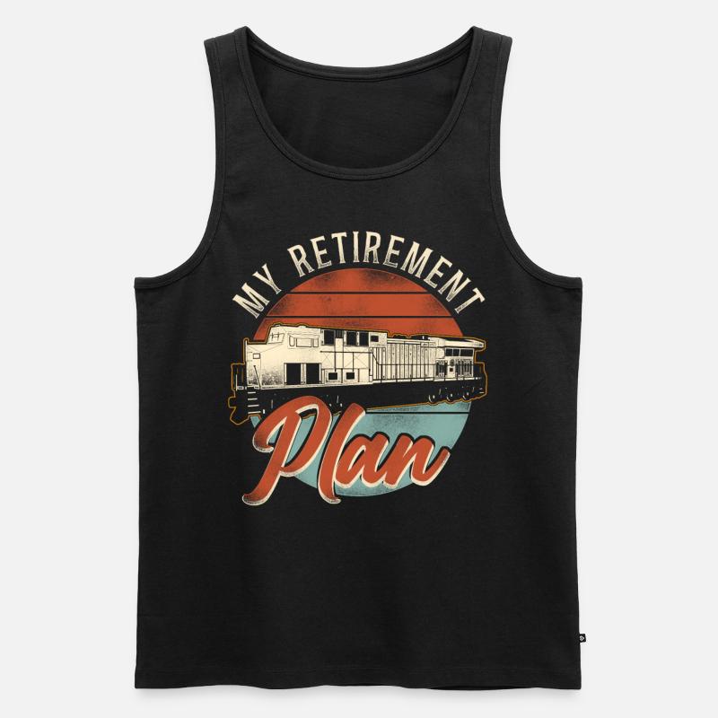Freight Diesel Train Driver - Men's Premium Organic Tank Top - black