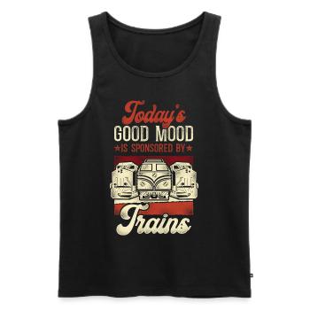 Freight Diesel Train Driver - Men's Premium Organic Tank Top - black - Front - AI Model Male 178 light (178cm)