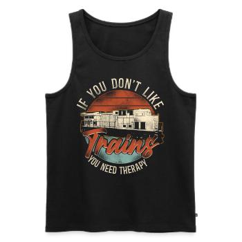 Freight Diesel Train Driver - Men's Premium Organic Tank Top - black - Front - AI Model Male 178 light (178cm)