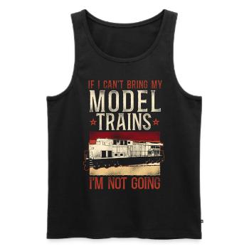 Freight Diesel Train Driver - Men's Premium Organic Tank Top - black - Front - AI Model Male 178 light (178cm)