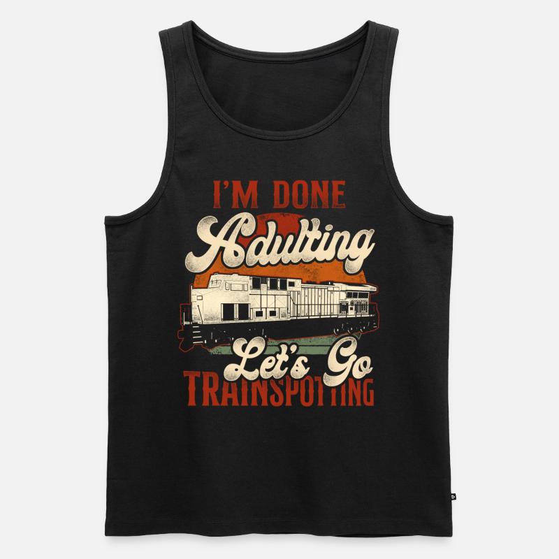 Freight Diesel Train Driver - Männer Premium Bio Tank Top - Schwarz