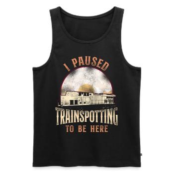 Freight Diesel Train Driver - Men's Premium Organic Tank Top - black - Front - AI Model Male 178 light (178cm)