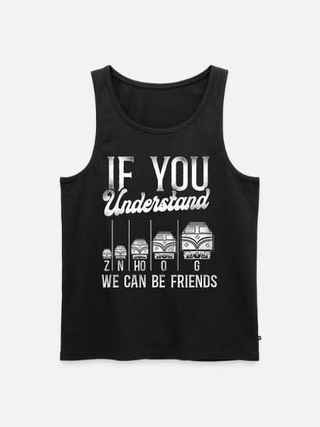 Freight Diesel Train Driver - Men's Premium Organic Tank Top - black