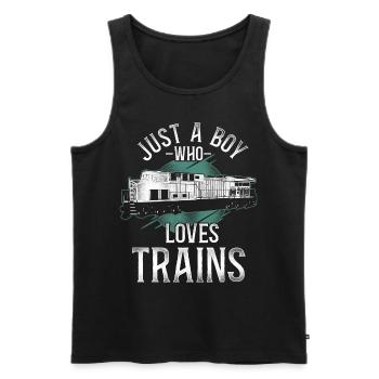 Freight Diesel Train Driver - Men's Premium Organic Tank Top - black - Front - AI Model Male 178 light (178cm)