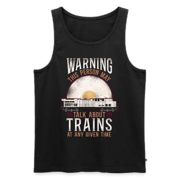 Freight Diesel Train Driver - Men's Premium Organic Tank Top - black - Front - AI Model Male 178 light (178cm)