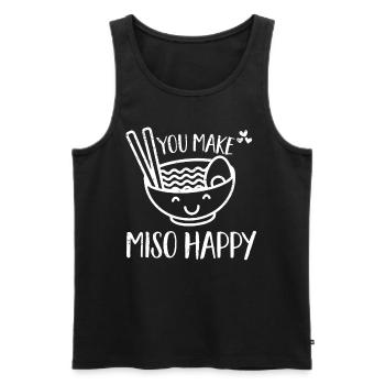 Miso Suppe Japan Japanisches Essen Kücke - Männer Premium Bio Tank Top - Schwarz - Vorne - AI Model Male 178 light (178cm)