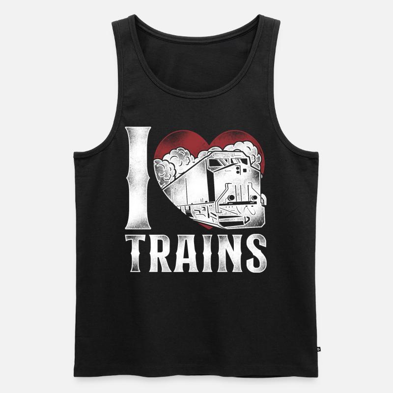 Freight Diesel Train Driver - Men's Premium Organic Tank Top - black