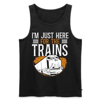 Freight Diesel Train Driver - Men's Premium Organic Tank Top - black - Front - AI Model Male 178 light (178cm)