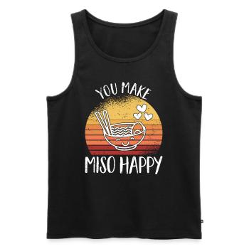 Miso Suppe Japan Japanisches Essen Kücke - Männer Premium Bio Tank Top - Schwarz - Vorne - AI Model Male 178 light (178cm)