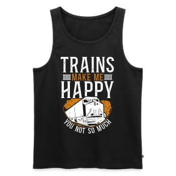 Freight Diesel Train Driver - Men's Premium Organic Tank Top - black - Front - AI Model Male 178 light (178cm)