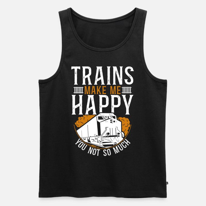 Freight Diesel Train Driver - Men's Premium Organic Tank Top - black