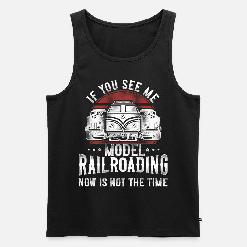 Freight Diesel Train Driver - Men's Premium Organic Tank Top - black