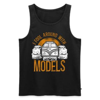 Freight Diesel Train Driver - Men's Premium Organic Tank Top - black - Front - AI Model Male 178 light (178cm)