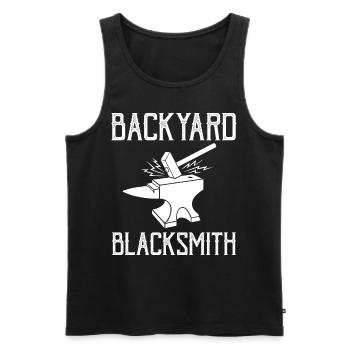 Backyard Blacksmith Ironsmith - Men's Premium Organic Tank Top - black - Front - AI Model Male 178 light (178cm)