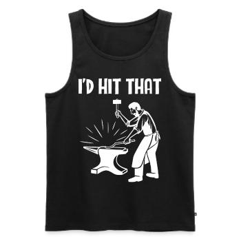 Blacksmith Ironsmith I'd Hit That - Men's Premium Organic Tank Top - black - Front - AI Model Male 178 light (178cm)