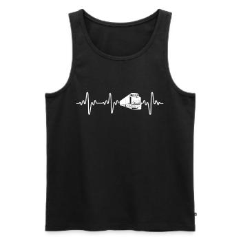 Freight Diesel Train Driver - Men's Premium Organic Tank Top - black - Front - AI Model Male 178 light (178cm)