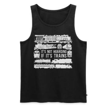 Freight Diesel Train Driver - Men's Premium Organic Tank Top - black - Front - AI Model Male 178 light (178cm)