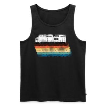 Freight Diesel Train Driver - Men's Premium Organic Tank Top - black - Front - AI Model Male 178 light (178cm)