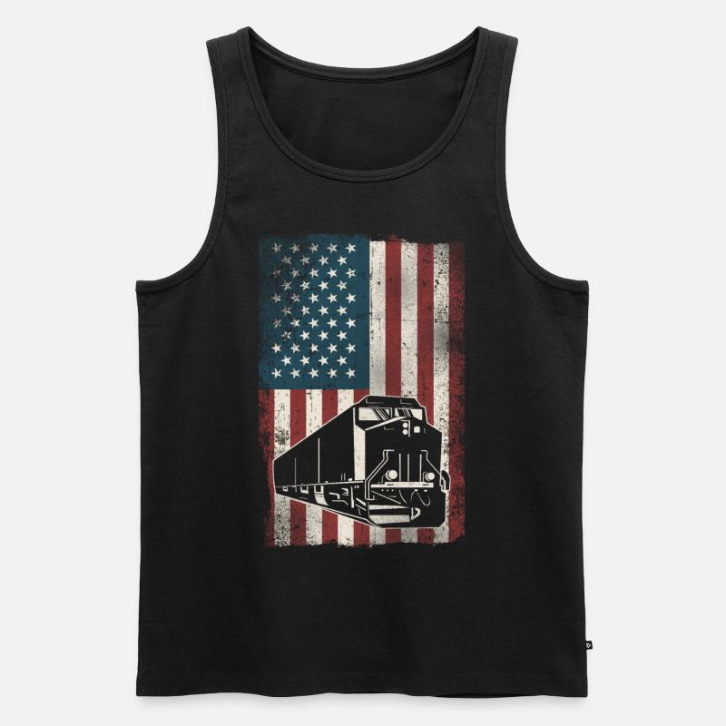 Freight Diesel Train Driver - Männer Premium Bio Tank Top - Schwarz