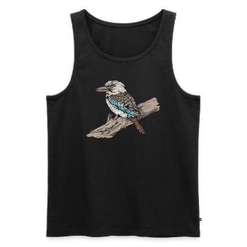 Kookaburra I Eisvogel Naturschutz für Ornithologe - Männer Premium Bio Tank Top - Schwarz - Vorne - Michal (187cm)