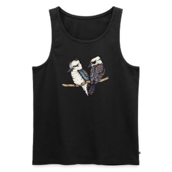 Kookaburra I Eisvogel Naturschutz für Ornithologe - Männer Premium Bio Tank Top - Schwarz - Vorne - Michal (187cm)