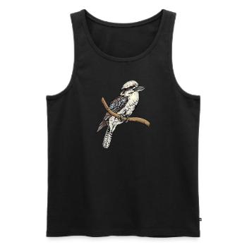 Kookaburra I Eisvogel Naturschutz für Ornithologe - Männer Premium Bio Tank Top - Schwarz - Vorne - Michal (187cm)