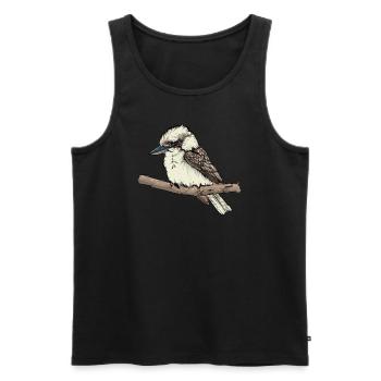 Kookaburra I Eisvogel Naturschutz für Ornithologe - Männer Premium Bio Tank Top - Schwarz - Vorne - Michal (187cm)