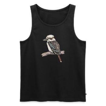 Kookaburra I Eisvogel Naturschutz für Ornithologe - Männer Premium Bio Tank Top - Schwarz - Vorne - Michal (187cm)