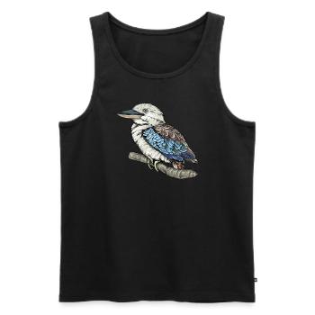 Kookaburra I Eisvogel Naturschutz für Ornithologe - Männer Premium Bio Tank Top - Schwarz - Vorne - Michal (187cm)