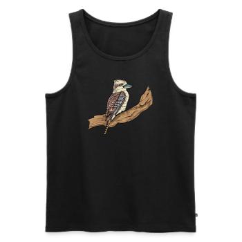 Kookaburra I Eisvogel Naturschutz für Ornithologe - Männer Premium Bio Tank Top - Schwarz - Vorne - Michal (187cm)