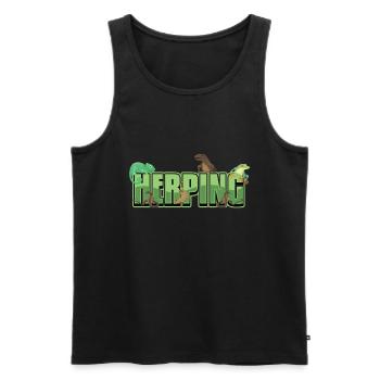 Herping Reptiles Amphibians Herpetologist - Men's Premium Organic Tank Top - black - Front - Michal (187cm)