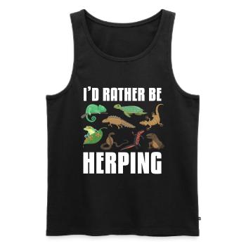 Ich Würde Eher Reptilien-amphibien Herpingen - Männer Premium Bio Tank Top - Schwarz - Vorne - AI Model Male 178 light (178cm)