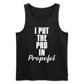 Pro Propofol Anästhesist Anästhesie - Männer Premium Bio Tank Top - Schwarz - Vorne - AI Model Male 178 light (178cm)
