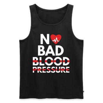 No Bad Blood Pressure - Men's Premium Organic Tank Top - black - Front - Michal (187cm)