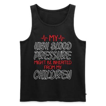 High Blood Pressure Might Be Inherited - Men's Premium Organic Tank Top - black - Front - Michal (187cm)