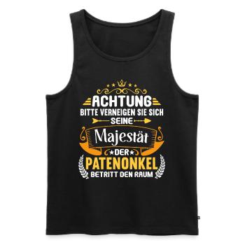 Patenonkel Patententante beste Patenkind der Welt - Männer Premium Bio Tank Top - Schwarz - Vorne - Michal (187cm)