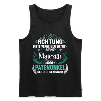Patenonkel Patententante beste Patenkind der Welt - Männer Premium Bio Tank Top - Schwarz - Vorne - Michal (187cm)