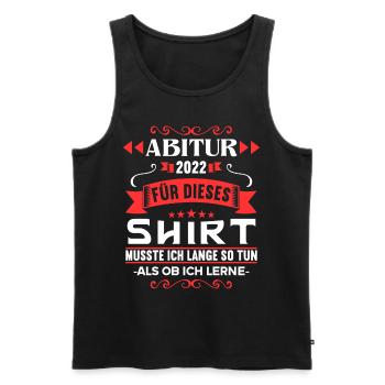 Abitur Gymnasium Damen und Herren Abi 2022 - Männer Premium Bio Tank Top - Schwarz - Vorne - AI Model Male 178 light (178cm)