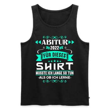 Abitur Gymnasium Damen und Herren Abi 2022 - Männer Premium Bio Tank Top - Schwarz - Vorne - AI Model Male 178 light (178cm)