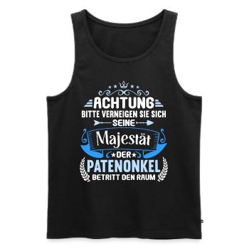 Patenonkel Patententante beste Patenkind der Welt - Männer Premium Bio Tank Top - Schwarz - Vorne - Michal (187cm)