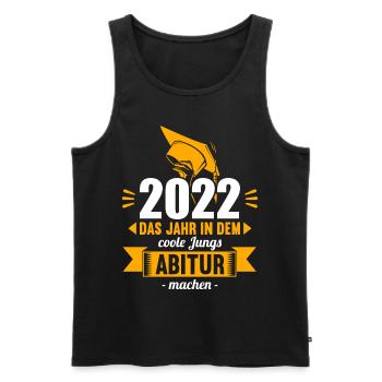 Abitur Gymnasium Damen und Herren Abi 2022 - Männer Premium Bio Tank Top - Schwarz - Vorne - AI Model Male 178 light (178cm)