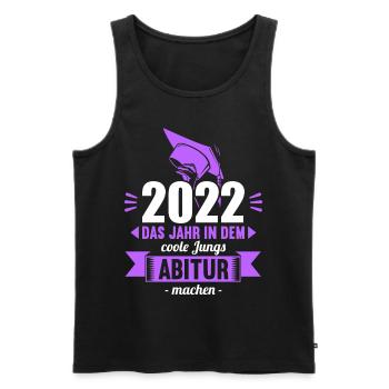 Abitur Gymnasium Damen und Herren Abi 2022 - Männer Premium Bio Tank Top - Schwarz - Vorne - AI Model Male 178 light (178cm)