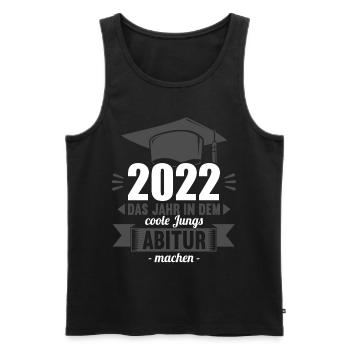 Abitur Gymnasium Damen und Herren Abi 2022 - Männer Premium Bio Tank Top - Schwarz - Vorne - AI Model Male 178 light (178cm)