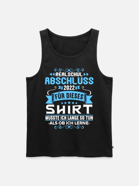 Realschule bestanden Realschulabschluss 2022 - Männer Premium Bio Tank Top - Schwarz