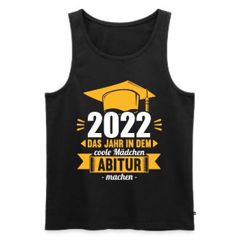 Abitur Gymnasium Damen und Herren Abi 2022 - Männer Premium Bio Tank Top - Schwarz - Vorne - AI Model Male 178 light (178cm)