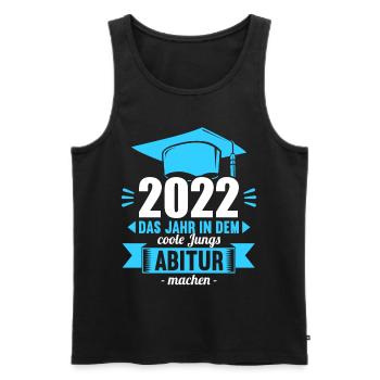Abitur Gymnasium Damen und Herren Abi 2022 - Männer Premium Bio Tank Top - Schwarz - Vorne - AI Model Male 178 light (178cm)
